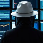 **

A "white hat" hacker, illuminated by the glow of multiple monitors displaying lines of code, looking conflicted. In the background, blurred images of banking interfaces and personal data files hint at the sensitive information they are ethically obligated to protect. The overall mood should be thoughtful and responsible. Focus on the ethical dilemma of respecting privacy while performing security testing.

**