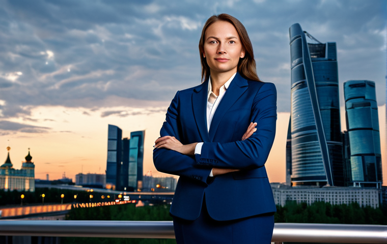 사이버보안 경력개발을 위한 실전 팁 - **

A professional businesswoman in a modest dark blue business suit, standing confidently in front ...