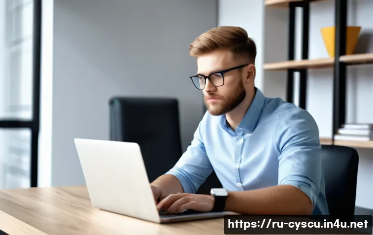 자격증 취득 후 활용 가능한 경력 관리 팁 - A professional home office scene featuring a confident young Russian businessperson sitting at a mod...